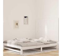 Drainlyn Cabecero de pared blanco de pino macizo 127,5 x 3 x 90 cm, montaje en pared, respaldo para dormitorio doble, cabecero de cama con vetas rústicas y excelente apoyo