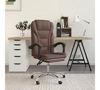 Drainlyn Silla de oficina con función reclinable, piel sintética, ergonómica, ajustable, giratoria, con ruedas y reposabrazos, para oficina, escritorio, gaming, oficina en casa, cómoda y estable