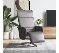 Drainlyn Sillón de relax con reposapiés, piel sintética, giratorio, ajustable, con función reclinable, ergonómica, acolchada, para salón, dormitorio, oficina, salón y tranquilidad