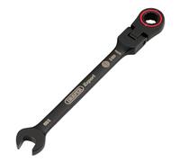 Draper 03914 Expert HI-TORQ - Llave combinada de carraca de cabeza flexible métrica, 8 mm, color negro