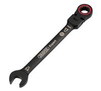Draper 03917 Expert HI-TORQ - Llave combinada de carraca de cabeza flexible métrica, 11 mm, color negro