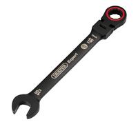 Draper 03922 Expert HI-TORQ - Llave combinada de carraca de cabeza flexible métrica, 15 mm, color negro