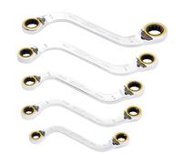 Draper 03947 Expert HI-TORQ - Juego de llaves de carraca en forma de S de doble anillo (5 piezas)