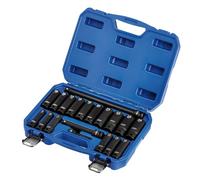Draper 04577 HI-TORQ Juego de enchufes de impacto profundo métrico, 1/2" Sq. Dr. (19 piezas)