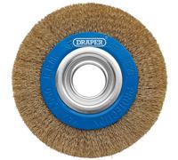 Draper 08066 Latonado Acero Banco Amoladora Alambre Cepillo Rueda, 150 x 31.75mm