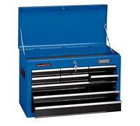 Draper 14910-Caja Nueve cajones (26 Pulgadas) Caja de Almacenamiento de Herramientas, Acero aleado, Azul, Large