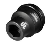 Draper 19mm Toma de Impacto 1.9cmD 6 Punto Hexágono Estándar Longitud Hola-Torq