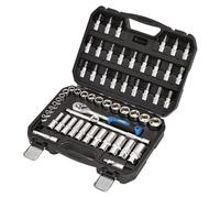 Caja de herramientas Draper Juego vasos y puntas métricas HI - TORQ 3/8'' Sq 58 piezas