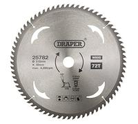 Draper 25782 TCT Hoja de sierra circular para madera, 315 x 30 mm, 72T, plata, talla única
