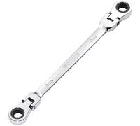 Draper 27744 HI-TORQ® Llave De Carraca De Doble Anillo Con Cabeza Flexible 8x9mm