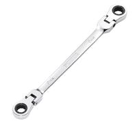 Draper 27744 HI-TORQ - Llave de carraca de doble anillo con cabeza flexible métrica, 8 x 9 mm