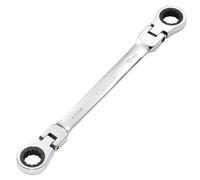 Draper 27747 HI-TORQ - Llave de carraca de doble anillo con cabeza flexible métrica, 14 x 15 mm