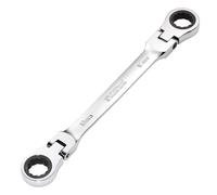 Draper 27756 HI-TORQ - Llave de carraca de doble anillo con cabeza flexible métrica, 16 x 17 mm
