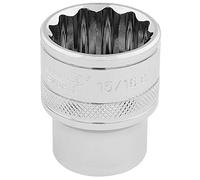 Draper 33724 Llave de vaso imperial de cromo pulido de 1/2 pulgada, tamaño de 15/16 pulgadas