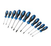 Draper 34253 Juego de herramientas de destornillador Torx Tx Star de seguridad a prueba de manipulaciones, T6-T40T, 11 piezas, azul