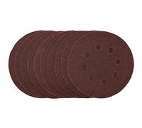 Draper 54755 discos de lijado, 125 mm, grano 80, gancho y lazo (paquete de 10), rojo, talla única