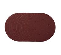 Draper 54888 discos de lijado, 150 mm, grano 80, gancho y lazo (paquete de 10), rojo, talla única