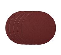 Draper 63026 Discos de lijado, 200 mm, grano 80, PSA (paquete de 5), rojo