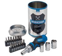 Draper 99413 Stubby Destornillador de Trinquete y Broca Juego (18 Pieza)