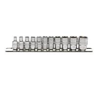 Draper B11 A/SR cuadrada IMPERIAL tomas en carril de metal, azul, 1/4-inch, Set de 11 piezas