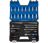 Draper b75amn/SG 1/4 "SQ. DR. mm/AF combinado juego de llaves (75 piezas), color azul