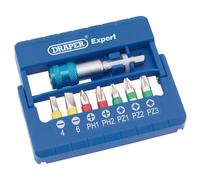 Draper Colores Variados Screwdriver Set de Brocas 8 PC Cierre Rápido Chuck 82400