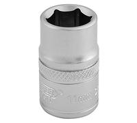 Draper D-MM/MS Square Drive 6 Punto Metric Socket, azul, 11 mm, 3/8)