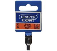 Draper Expert 32297 TX-Star - Llave de Vaso Torx (tamaño E4, 1/4")