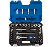 Draper Experto Imperial Métricas Enchufe Juego 1.3cmD 41 Piezas 6 Punto Cromo