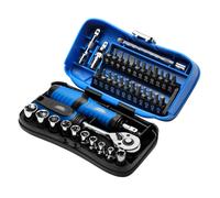 Draper Experto Métrico Enchufe y Broca Juego 0.6cmD 39 Piezas Agarre Suave Funda