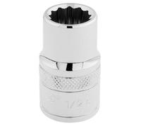 Draper h-af/B Hi-Torq 12 Punto Socket, azul, 1/2-inch
