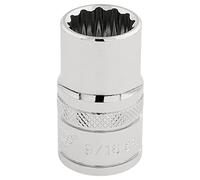 Draper h-af/B Hi-Torq 12 Punto Socket, azul, 9/16)