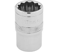 Draper H-MM/B Hi-Torq 12 Punto Socket, azul, para muesca cuadrada de 1/2, 17 mm