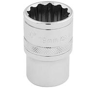 Draper H-MM/B Hi-Torq 12 Punto Socket, azul, para muesca cuadrada de 1/2, 19 mm