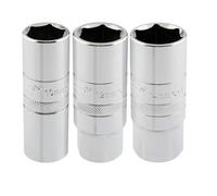 Draper HT-PLUG/3 1/2 "SQ DR juego de llaves para bujías (3 piezas), color gris