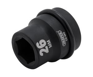 Draper Impact Socket 26mm 1in Cuadrado 6 Puntos Cromo Moly 05107
