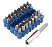 Draper Juego de 33 soportes magnéticos para brocas | Kit de destornillador métrico de 25 mm de 1/4 pulgadas | Accesorios de herramientas manuales de precisión | Caja de almacenamiento resistente |