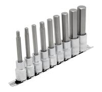 Draper Largo Métrico Hex Juego Llaves Brocas 1.3cm Sq Dr 100mm 9 Piezas H6A H19
