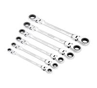 Draper Métrico Cabeza Flexible Doble Anillo Llave de Carraca Juego 6 Pieza 27762