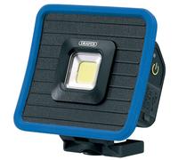 Lámpara Draper Mini reflector LED/COB recargable y banco energía con base magnética y gancho 10 W