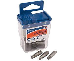 Draper TX30/20ttc/C 20 x TX-STAR puntas en funda de almacenamiento de plástico, azul, 25 mm