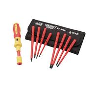 Draper XP1000 - Juego de destornilladores dinamométricos de 9 piezas, hoja intercambiable con doble aislamiento VDE - 65372 - Juego de destornilladores de herramientas eléctricas