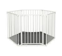 Dreambaby Discovery 6 - Parque infantil 3 en 1 de 6 paneles Converta con alfombrilla/divisor de ambientes/barrera para chimenea. 85,5 cm a 3,75 m de ancho y 74 cm de alto. Características del