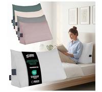 DreamRoots Cojín Lectura Cama, Respaldo Triangular Sofá, Gris Claro