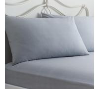 Dreams & Drapes Kristen - Juego de sábanas bajeras de 28 cm de fácil Cuidado para Cama Doble, Color Gris