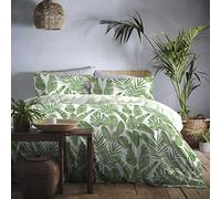 Dreams & Drapes - Tahití - Juego de Funda de edredón de fácil Cuidado - 1 Paquete de Cama tamaño King en Color Verde