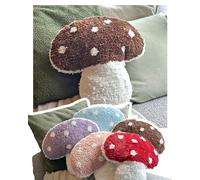 Dreamstall Cojín Decorativo con Forma de Hongos, 40,6 x 40,6 cm, Color marrón