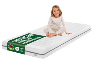 DREAMSTAR Ergo Kids Junior - Colchón infantil y juvenil | Eco-TEX® | Funda hipoalergénica extraíble y lavable a 60 grados | 90 x 190 cm