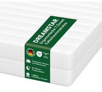 DREAMSTAR Simple Flex Duo Colchón de 7 zonas 120x200 cm | H2&H3 | Colchón ergonómico de espuma fría | Hipoalergénico y antibacteriano | Funda desmontable y lavable | Öko-TEX® | (12cm, 120 x 200 cm)