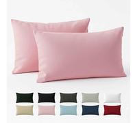 Dreamzie - Funda Almohada 40x60 cm - 100% Algodón Reforzado - Rosa